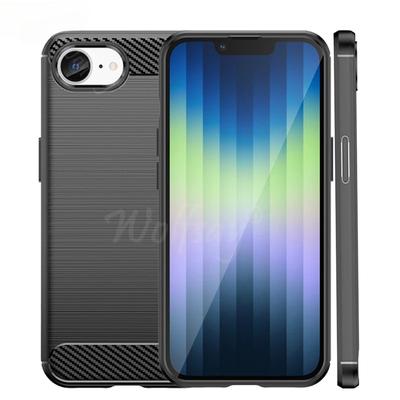 For Apple iPhone 16e Case Anti-knock Soft Silicone Carbon Fiber Full Back Cover For iPhone 16e Case For iPhone 16e Case 6.1 Inch