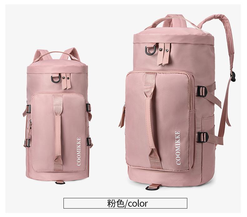 

Men s and women s large-capacity travel bags, new wet and dry separation storage, luggage handbags, simple mountaineering backpacks, men s One Size рожевий