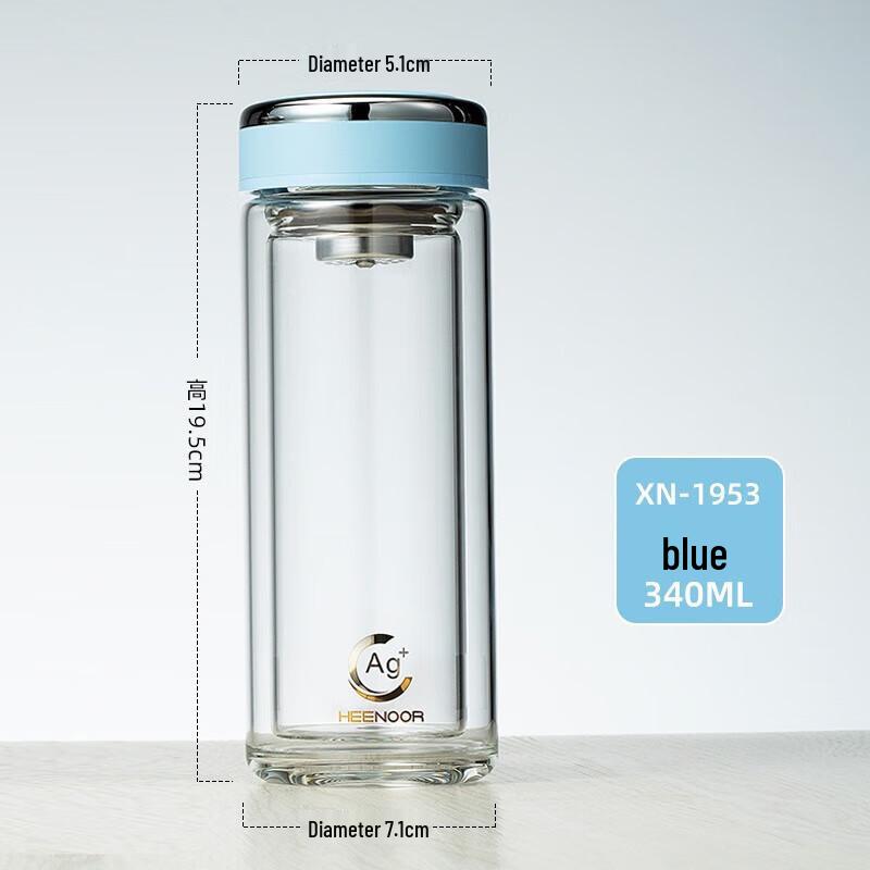 Heenoor Double-Layer Insulated Glass Tea Cup