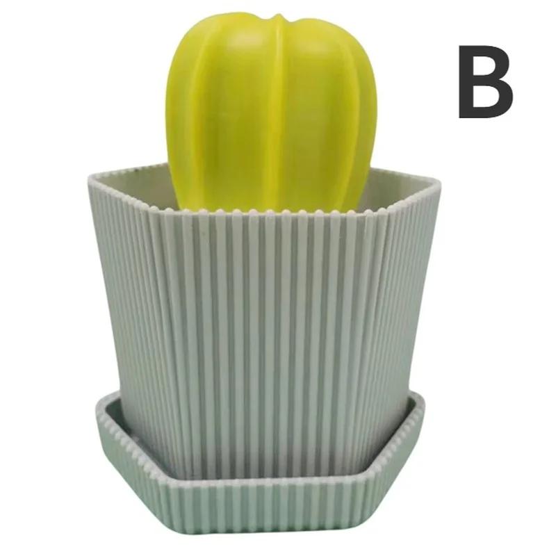 New Creative Pot Brush Cactus Nano Cleaning Ball Gradient Cleaning Brush Kitchen Cleaning Tools
