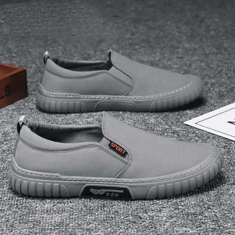 

Мужская обувь летняя дышащая повседневная обувь на плоской подошве мужская спортивная обувь с одной педалью мужские легкие модные носки обувь мужская 39 серый