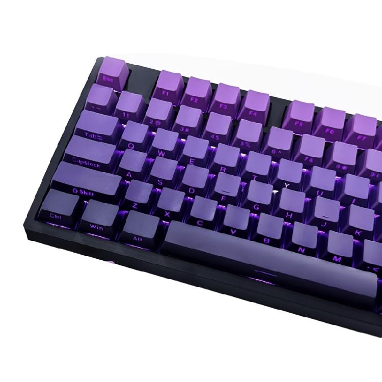 Purplee Gradients Keycaps 134Keys Double Shot Side Print Backlit Keyset, Dye Sublimation, Widely for 60 80 61/64/68/75/87