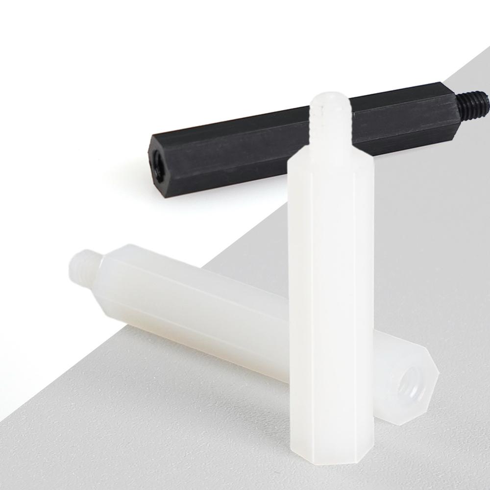 Nylon Hex Standoff Plastic PCB Motherboard Hexagon Male Female  Pillar Thread  Spacer Black White M2 M2.5 M3 M4