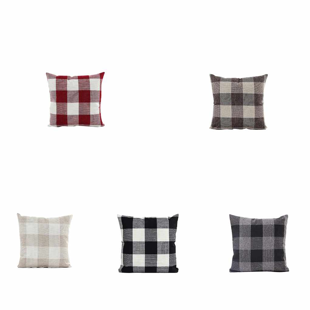 Cushion Cover ple Grid Checks Pattern Office Home Sofa Car Throw Pillow Case
