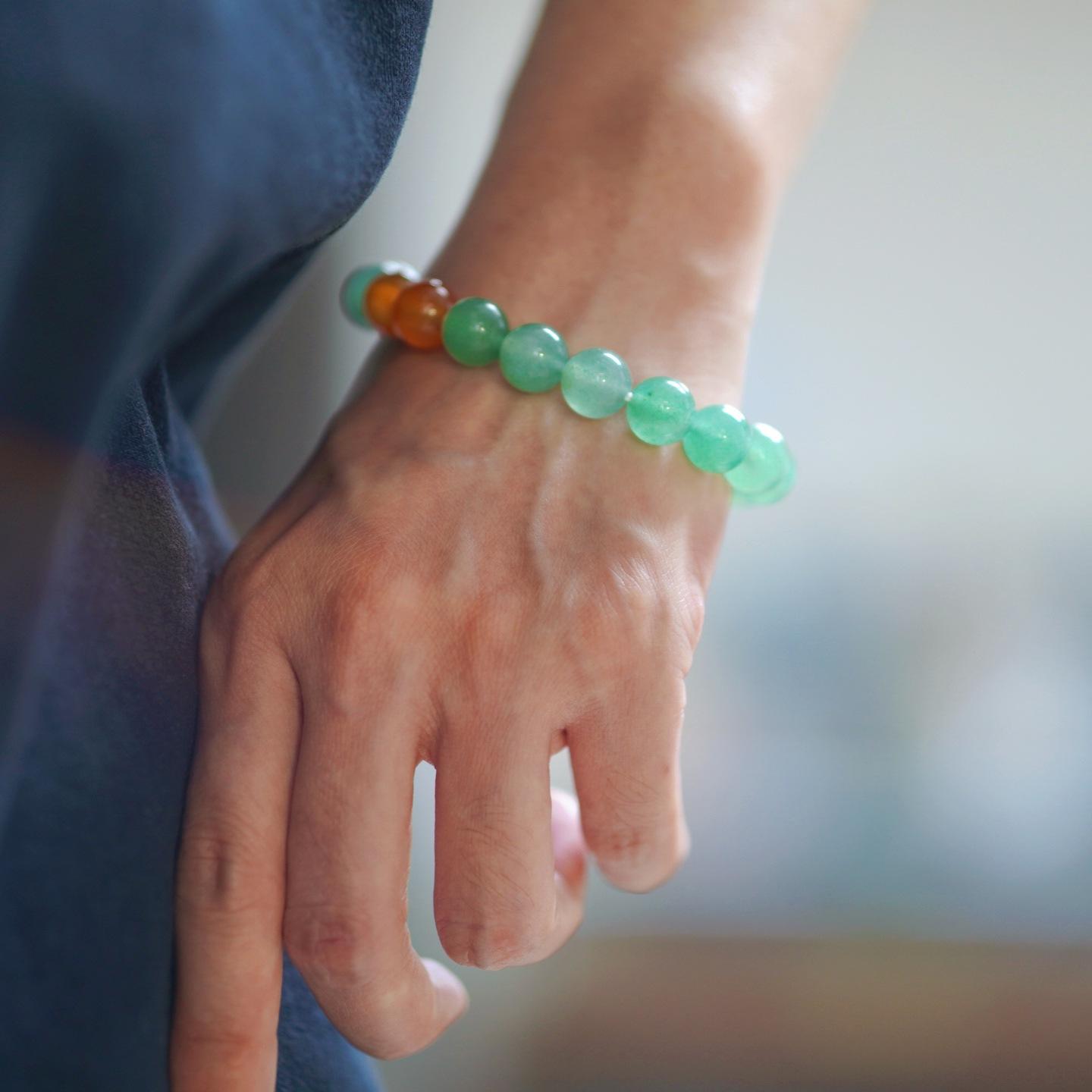Natural Dongling Jade Chalcedony Design Sense Contrasting Color Bracelet Bracelet