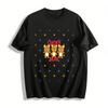 Kids Lucky Bear Print T-shirt,Three Cute Bears Star Pattern Casual Breathable Top For Boys Girls Pure Cotton T-shirt