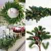 28CM 3 fork double-sided Christmas pine branch imitation tree Christmas tree Christmas wreath gift box decoration accessories