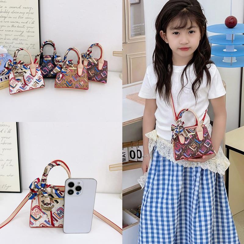 Printed Letter M Shoulder Bag Children Outdoor Leisure Fashion Crossbody Bags