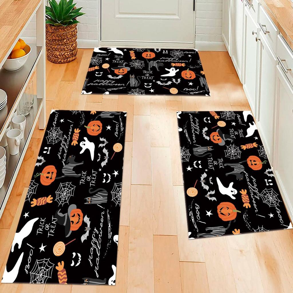 Halloween Kitchen Floor Mat Home Entrance Doormat Living Room Carpet Decor Hallway Balcony Runners Rugs Bathroom Anti-Slip Mat