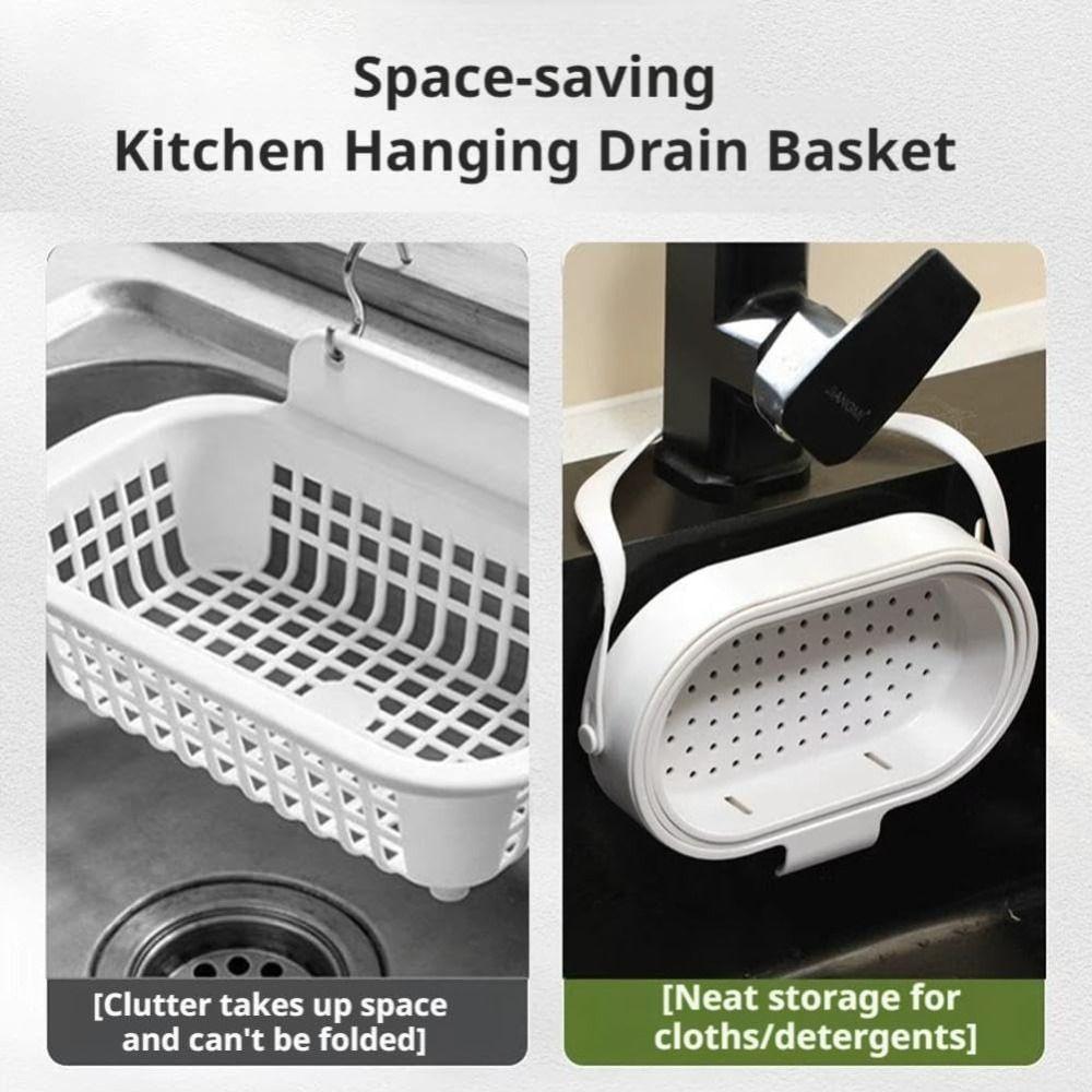 Retractable Fruit Washing Basket Collapsible Food Residue Filter Basket Kitchen Supplies