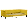 Daybed with Mattress Yellow 90 X 200 Cm Velvet