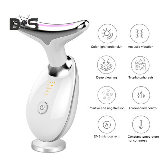 Neck Face Lifter Massager Anti Wrinkle Skin Tighten Device Double Chin Remover Beauty Tool for Facial Contouring Absorbs Creams Faster