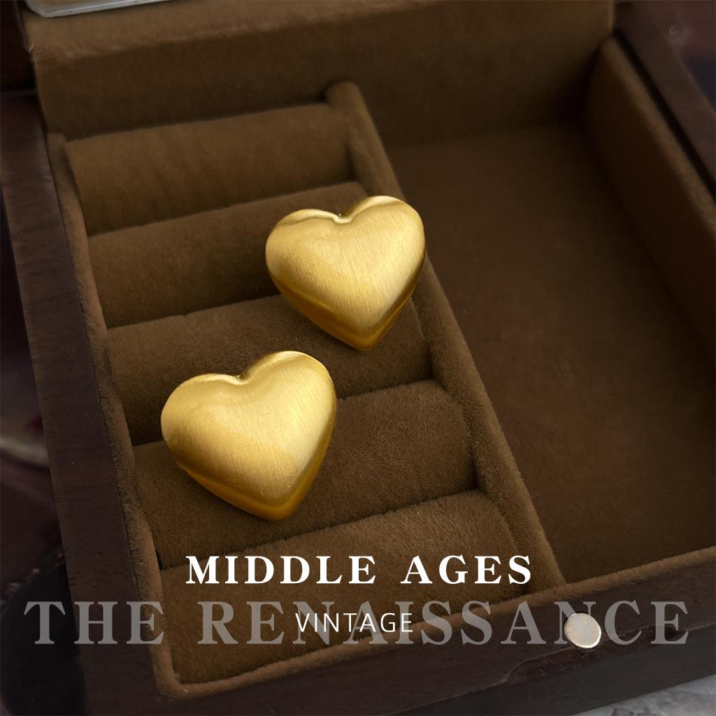 Винтажная коллекция матовых золотых серег с надписью «love», серьги-бантики женские