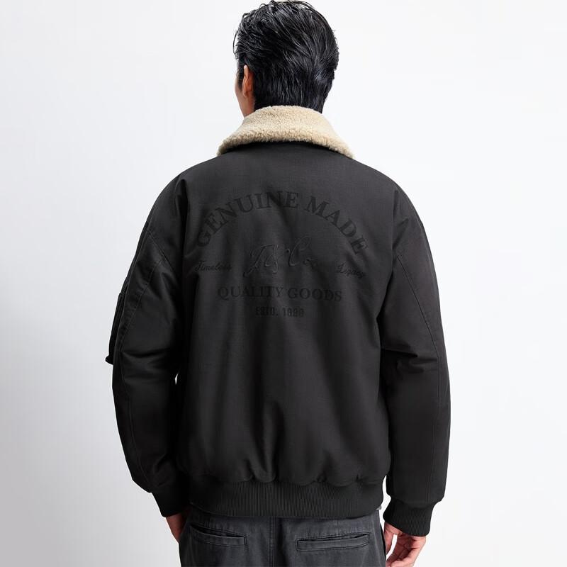 JACK&JONES Men's Retro Padded Jacket with Detachable Faux Fur Collar