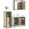 VidaXL 3-piece Bathroom Furniture Set Sonoma Oak, Bathroom Cabinet, Bathroom Cupboard, Furniture 3300971