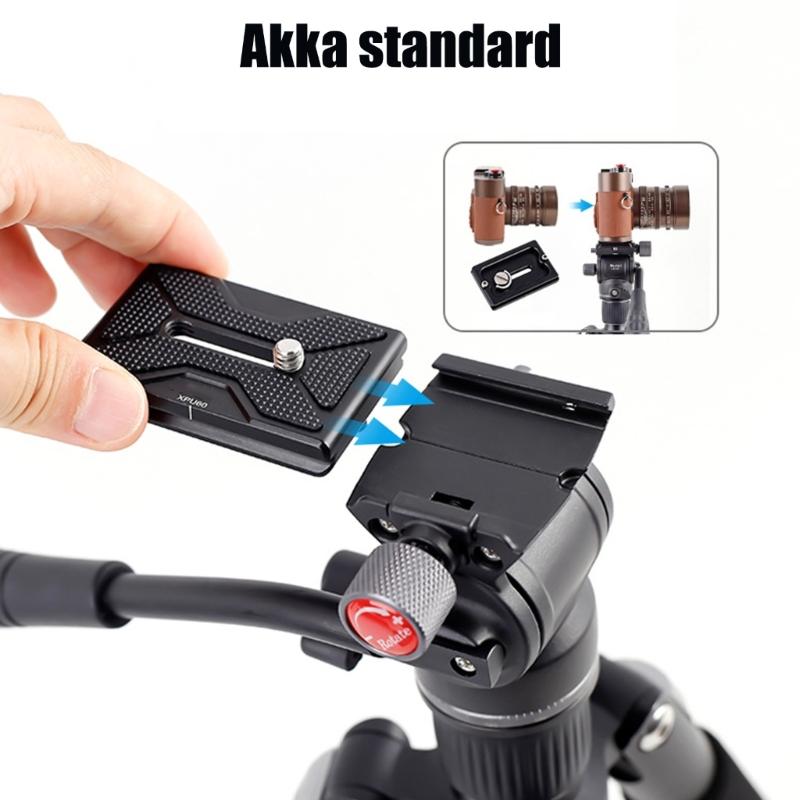 Mini Hydraulic Damping Ball Head Tripod Mount For DSLR Mirrorless Camera 360 Panoramic Shoot Lightweight Aluminum Alloy