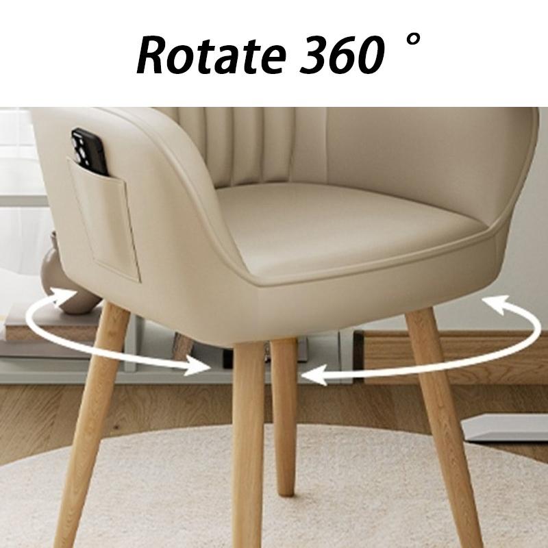 Simple Living Room Chairs Nordic Modern Relaxing Armchair Comfortable Backrest Swivel Chairs Household Elegant Ergonomic Chair