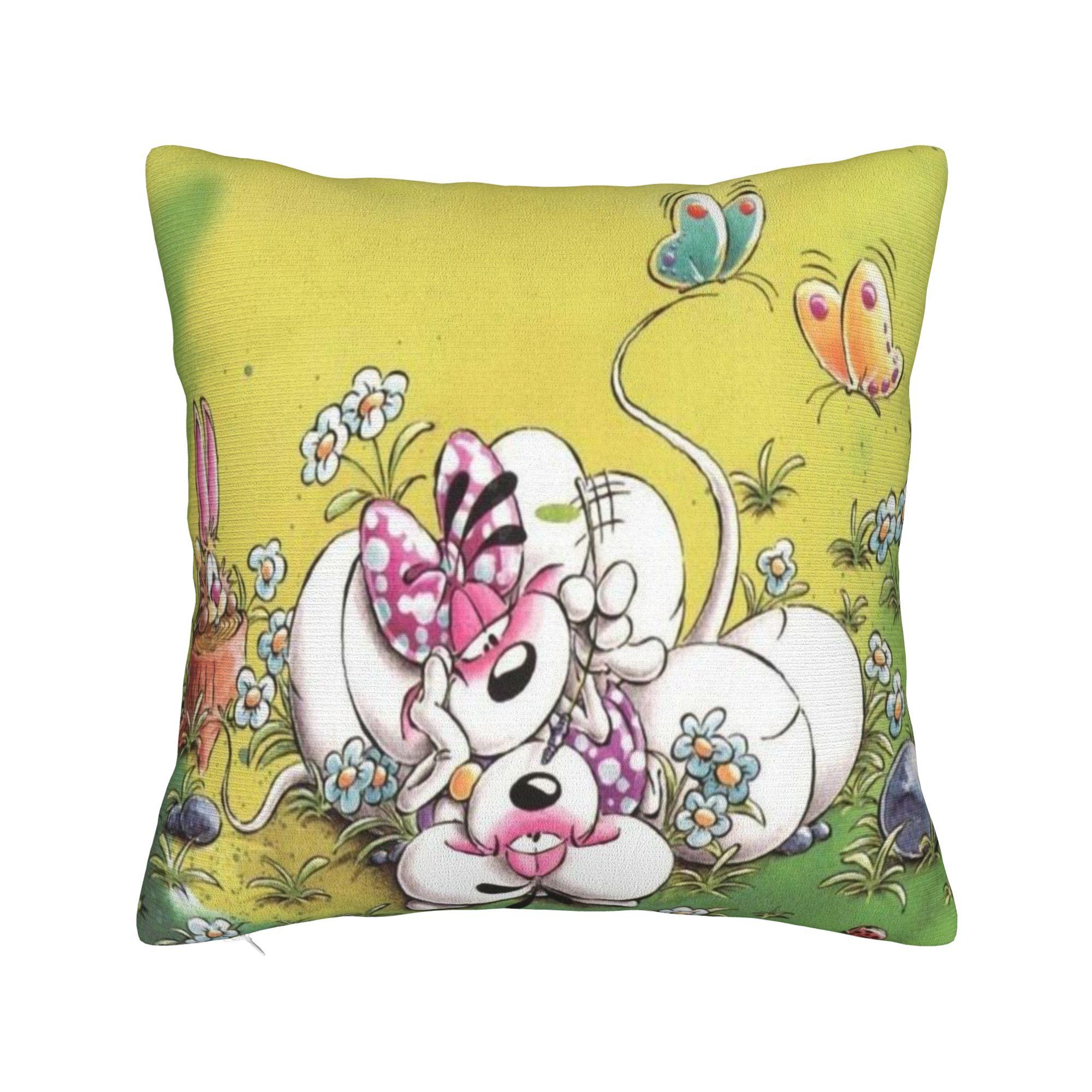 

Diddl Diddlina Printed Pillowcases Cushion Cover Pillow Covers New Style Seat Decoration Zippered Multiple Sizes 12x12in 30X30cm
