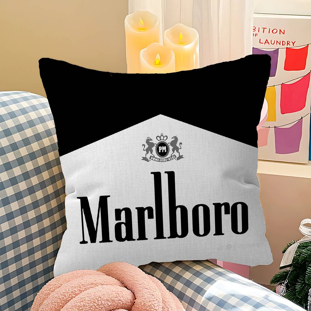 Retro MMarlboroSS Cushion Cover Car Throw Pillow Case For Sofa Car Christmas Gift Xcm Xcm