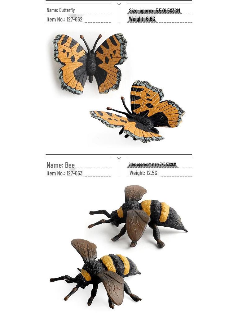 Cross-Border Children's Cognitive Insect Model Toy Set