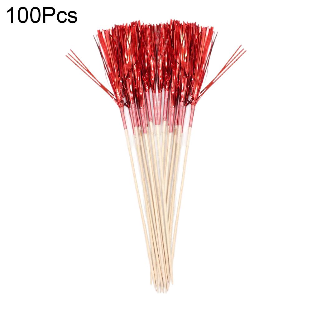100Pcs/Set Disposable Fruit Dessert Sticks Food Grade Forks Buffet Salad Dessert Cocktail Sticks Birthday Party Wedding Decor