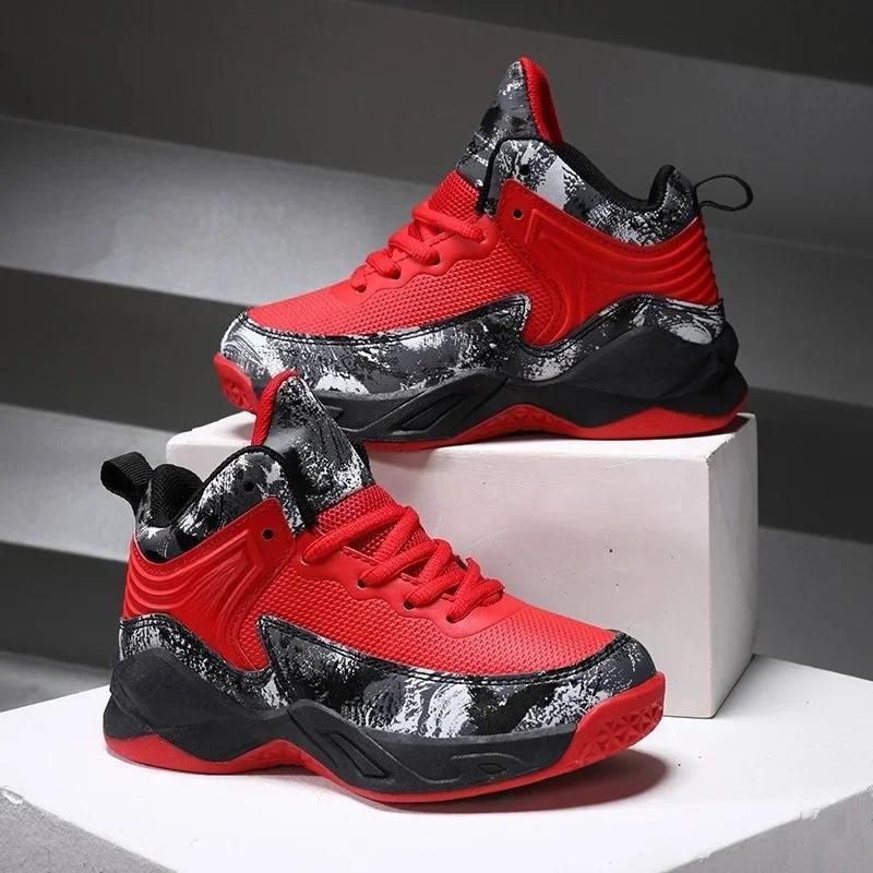 

New Boys Basketball Shoes for Kids Sneakers Thick Sole Non-slip Children Sports Shoes Child Boy Basket Trainer Shoes 31