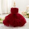 0-3J Weihnachtskleid Neugeborenes Taufe Hochzeitskleid für Baby Mädchen Erste Geburtstagsparty Kleidung Kleinkind Mädchen Taufkleid Kleidung L3017