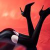 Sexy Women Elastic Tight Pencil Skirt Oil Glossy Shiny Micro Mini Packet Hip Skirts Cosplay Maid Wear With Garters Stockings