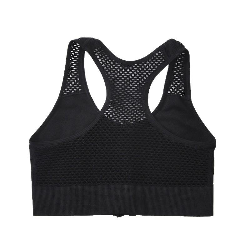 Front zipper sports fitness bra Hollow beautiful back Comfortable and breathable hot sale Seamless women's underwear