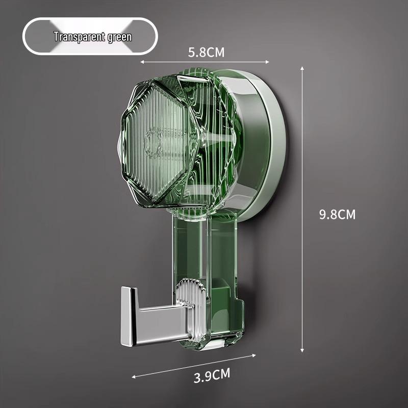 Rotating Suction Cup Hook: No-Drill, Strong Load-Bearing for Kitchen, Bathroom, or Shower Use