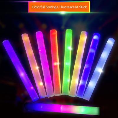 Light-Up Foam Sticks Sponge Flashing Tube Glow In The Dark Built-in Button Battery Concert Show Party Light Props