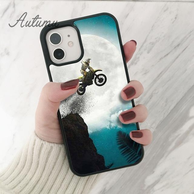Moto Cross Motorcycle Sports Phone Case for iPhone 11 12 13 14 Pro Max mini X XR XS SE 2020 6 7 8 Plus Galaxy S21 S22 shell