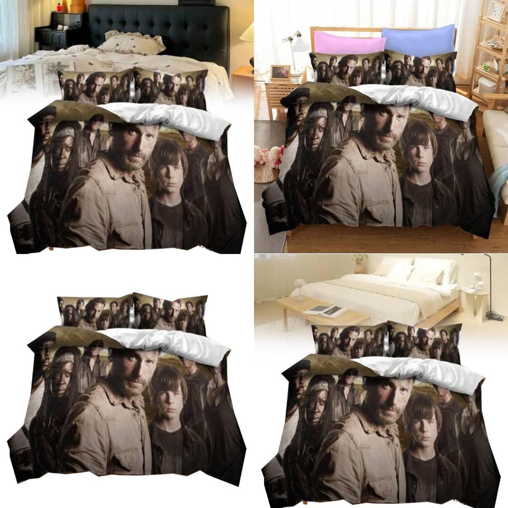 Dead Walking The Series Printed Duvet Cover Pillowcase Bedding Three Set Piece