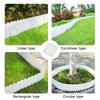 White Plastic Garden Edging Fence, 15cm Height, 2m Length, Lawn Flower‑Bed Vegetable Plot Soil Retaining Border