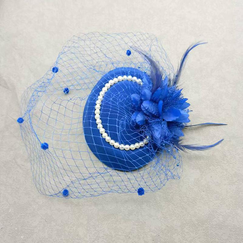 Pearl Cheongsam Hat Hair Ornament: Retro Shanghai Socialite & Bride Accessory