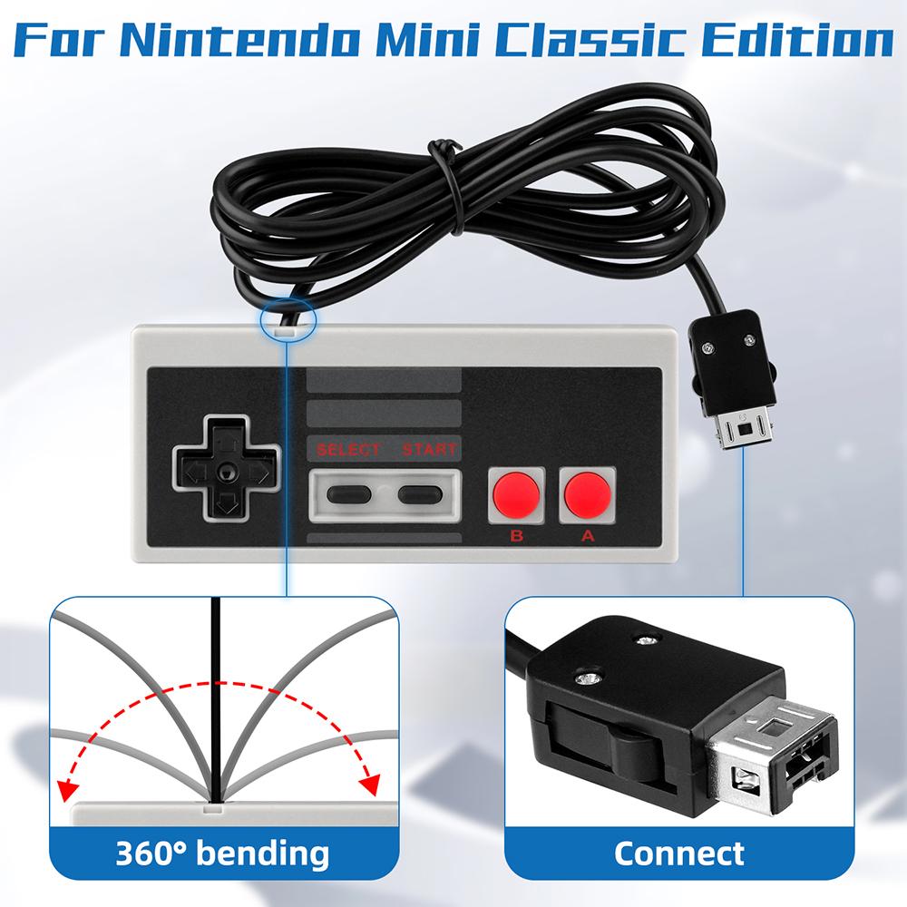 Feet Wired Game Controller Gaming Gamepad for Nintendo NES Mini Classic Edition Game Joypad