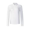FILA Golf Series Simple Fashionable Versatile Knitted Long Sleeve Polo Shirt Women tops Jade-White A11W515207F-WT