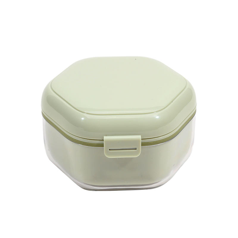 1Pc Denture Storage Box Case Dental Retainer False Teeth With Strainer Denture Cups Soaking Dentures Case