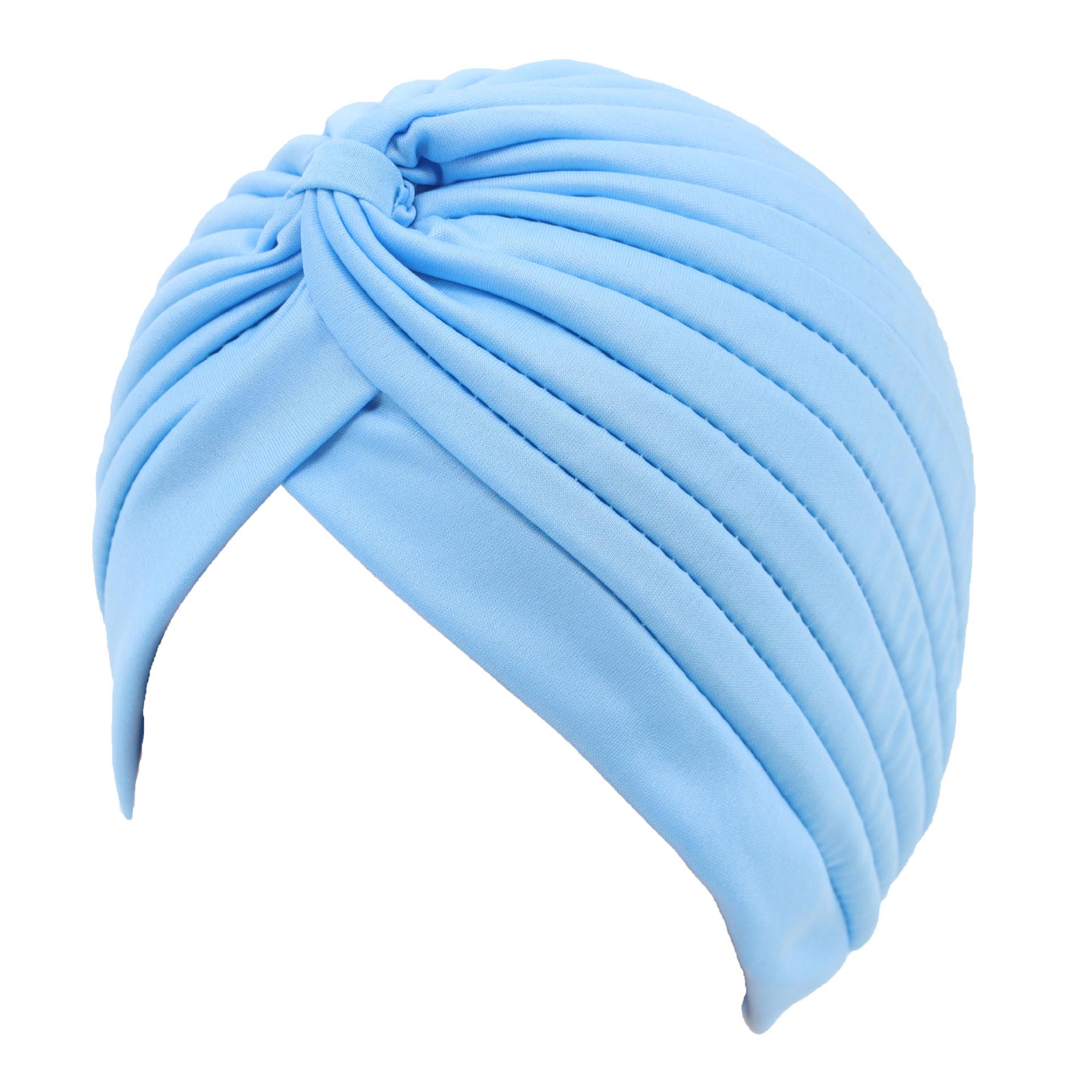 

Європейська та американська однотонна жіноча шапка-бандана: Універсальний індійський стиль зі смугастою основою