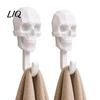 Gaming Room Wall Hanger 2Pcs Hook Up, 3D Printed Skull Design Hooks, No Drilling Decorative Mount Hanger, Waterproof Bathroom Storage for Towels Hats