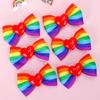 Not Harm Rainbow Hair Clips Elastic Ribbon Hair Band Ponytail Pigtails Holders  Hair Accessories