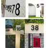 Wall Mount Address Number 3D House for Outside, Modern 0-9 Floating Numbers, Outdoor Mounted Numbers Weather-proof Metal Sign Door, Mailbox,