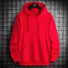 Reines Baumwoll-Kapuzensweatshirt Herren Einfarbig Locker Übergröße Lässig Sportlich Plus Samt Verdickt Sweatshirt Kapuzenpullover