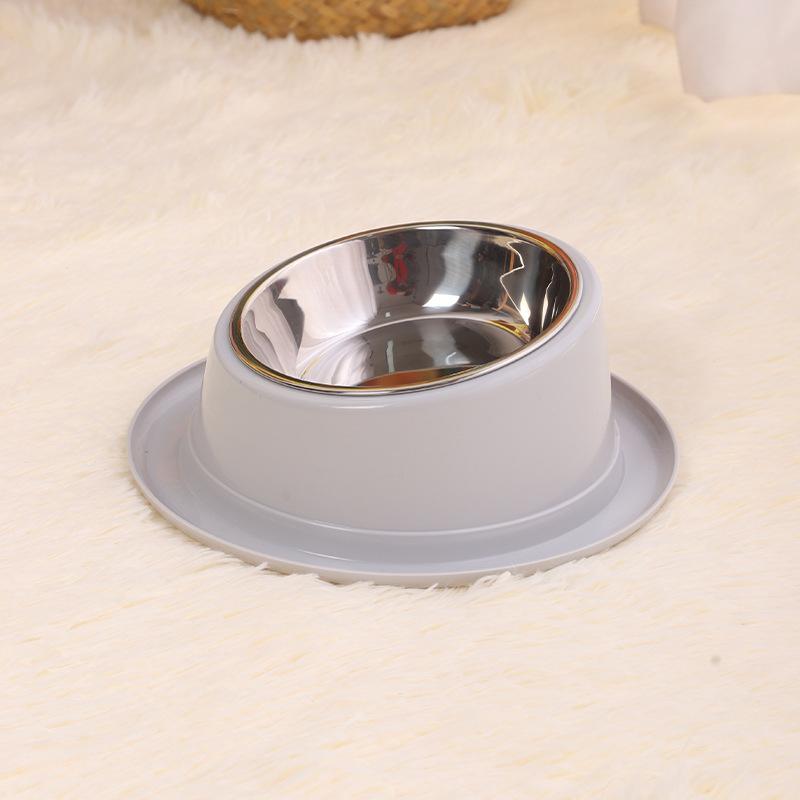 Bol pentru pisici din oțel inoxidabil Boluri antiderapante antiderapante înclinate pentru hrana pentru pisici Boluri pentru pisici pentru cațelu