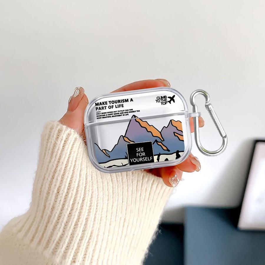 Landscape Airplane Art Clear Earphone Cases Cover Case For Airpods 4 1 3 2 Pro3 Pro2 Pro