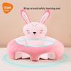 Cartoon Infant Soft Learning Chair - Portable Silicone Anti-Fall Seat & Plush Toy
