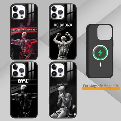 Funda de Teléfono U-Ufc Charles Oliveira Para iPhone17,16,15,14,13 Plus,Pro Max Magnética Para Carga Inalámbrica Magsafe