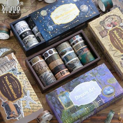 Xin Mo Retro Washi Tape Set: 18 Rolls, 4 Styles for Journaling, Collage & DIY Gifts
