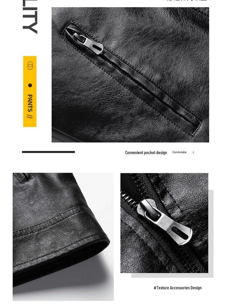 Pánská trendy kožená bunda - Pohodlná, pohledná, korejský styl, nadměrná velikost, jarní a podzimní nošení