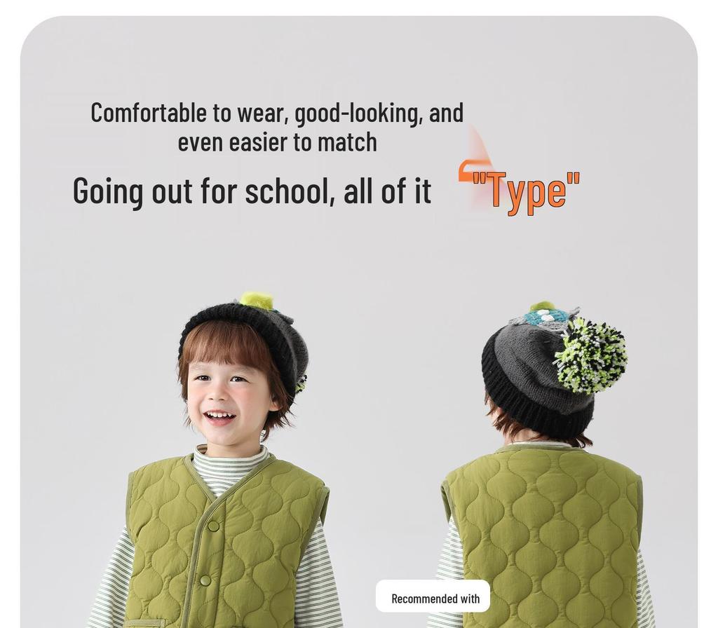 Stylish European Boys' Cotton Fleece Pants - Thick, Warm Winter 2025 Collection